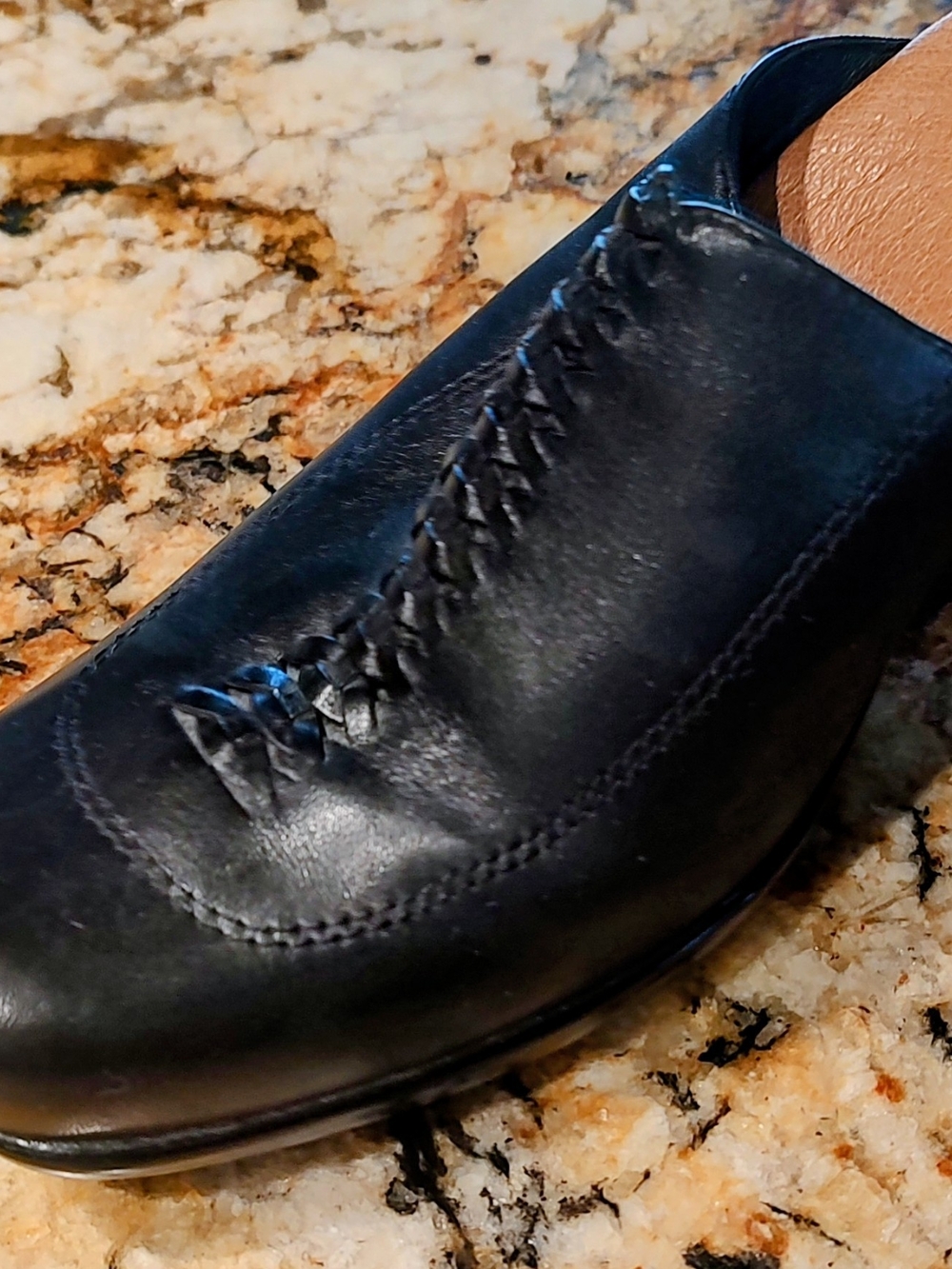 Clarks Athens Upper Leather Mules Black US 9W - Picture 6 of 8